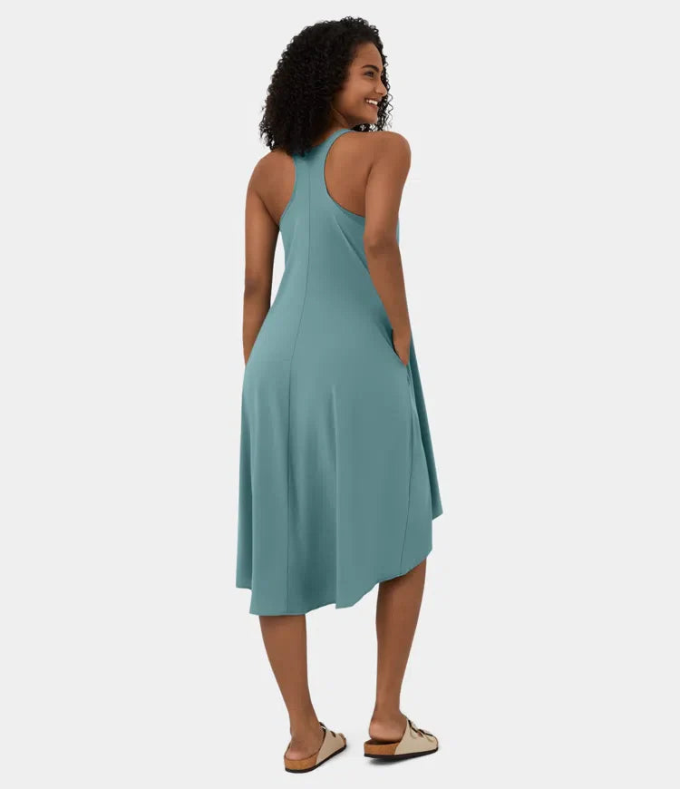 Breezeful™ | Rugloze Jurk met Zijzak