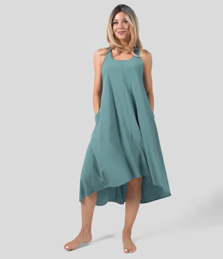 Breezeful™ | Rugloze Jurk met Zijzak