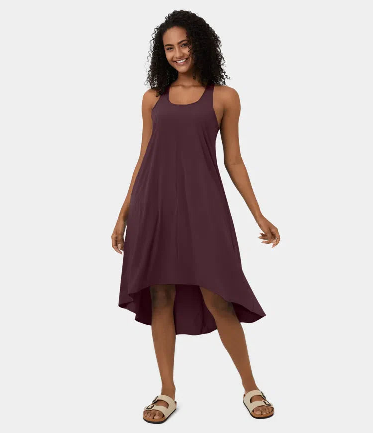 Breezeful™ | Rugloze Jurk met Zijzak